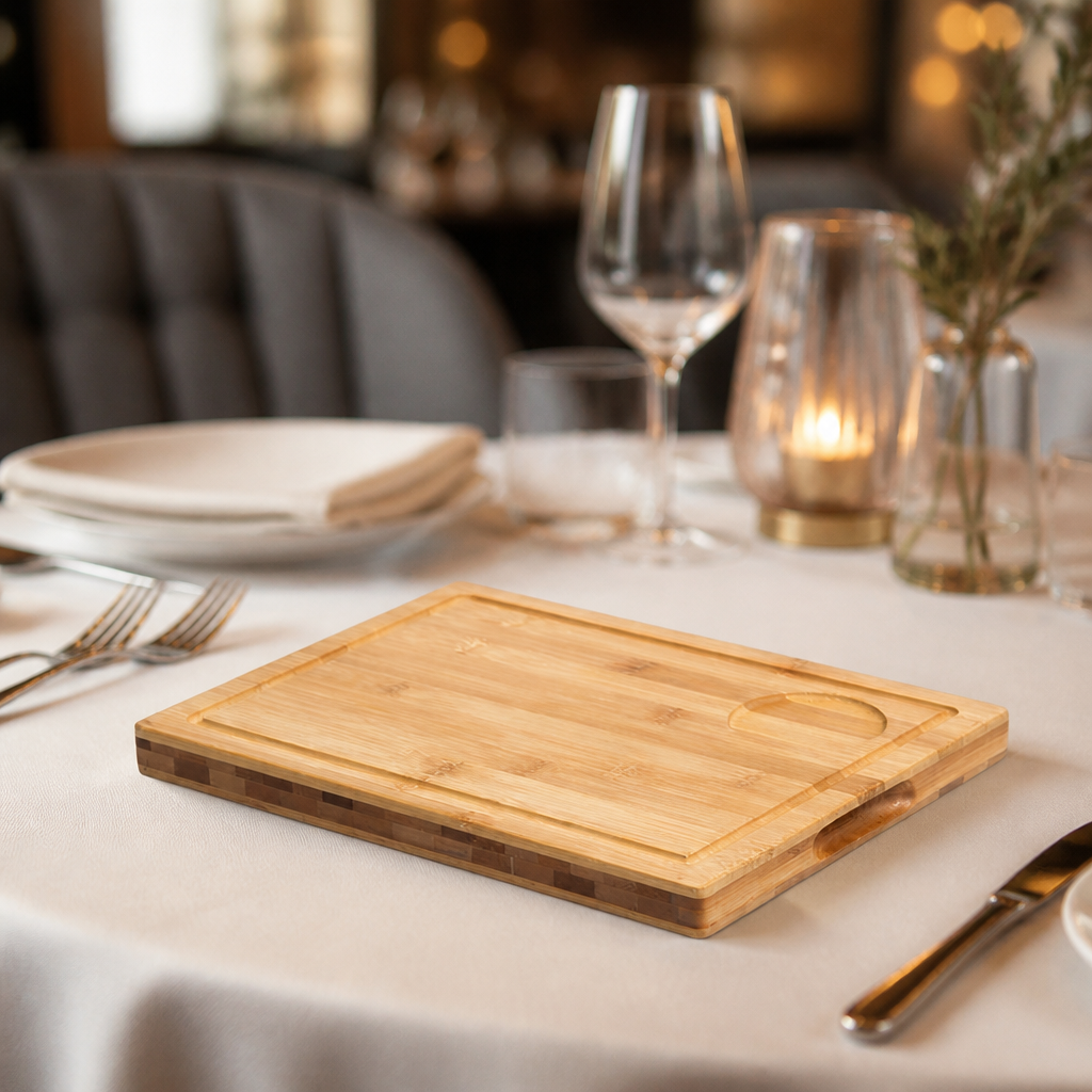 Large Bamboo Presentation Board 310x240mm for dinnerware