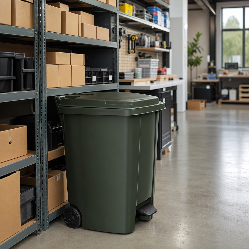 120L Mobile Pedal Food Waste Bin