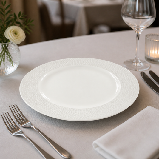 Isla Footed Plates 261mm 12 Pack for elegant dining presentation