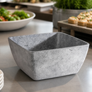 Commercial Square Melamine Bowl 250mm 3L Capacity Grey