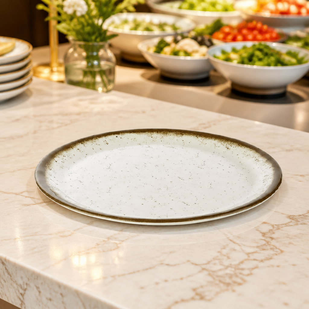 Commercial 300mm flat plate for catering use