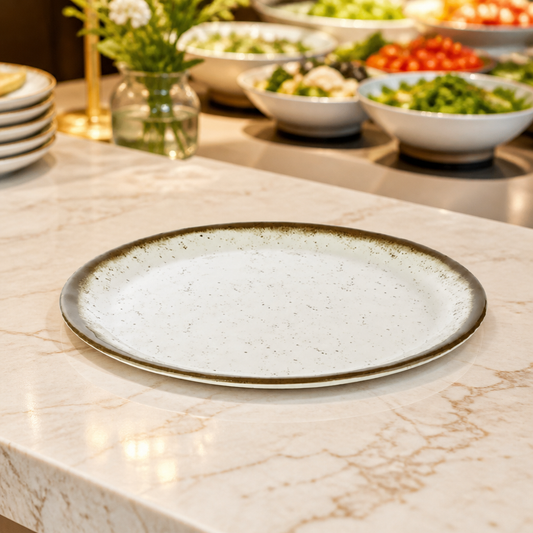 Commercial 300mm flat plate for catering use