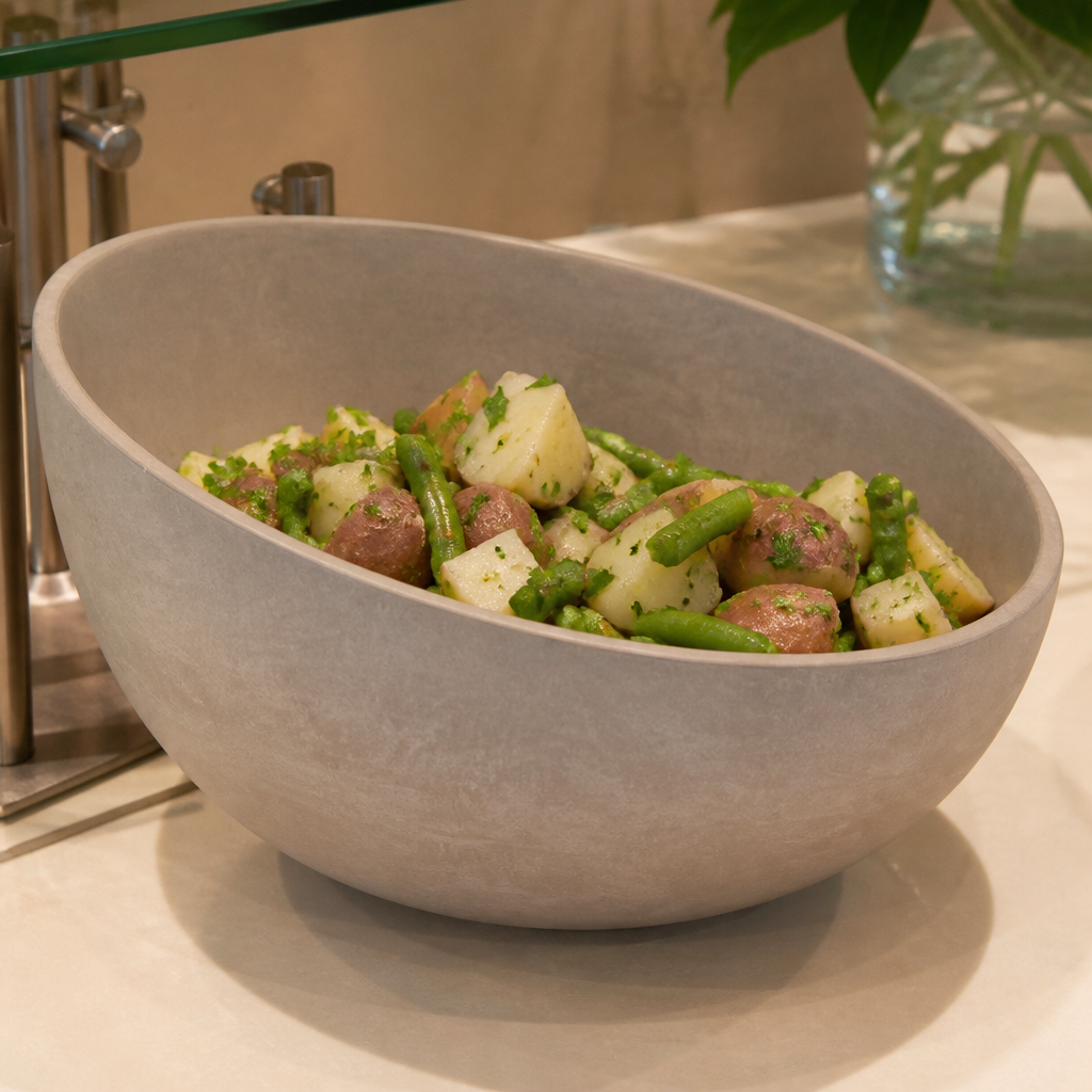 Commercial Melamine Sloping Bowl 295mm 2500ml Grey