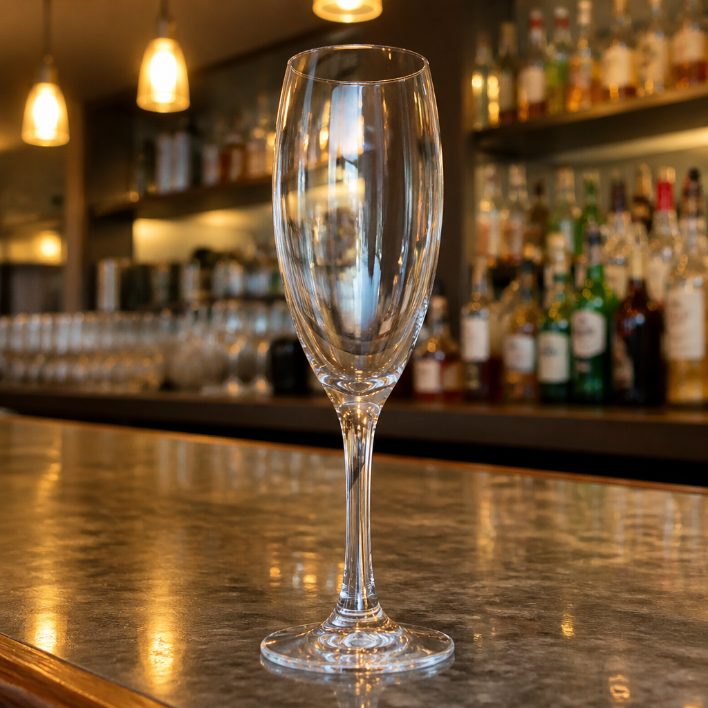 Commercial Teardrop Champagne Flutes 170ml 12 Pack