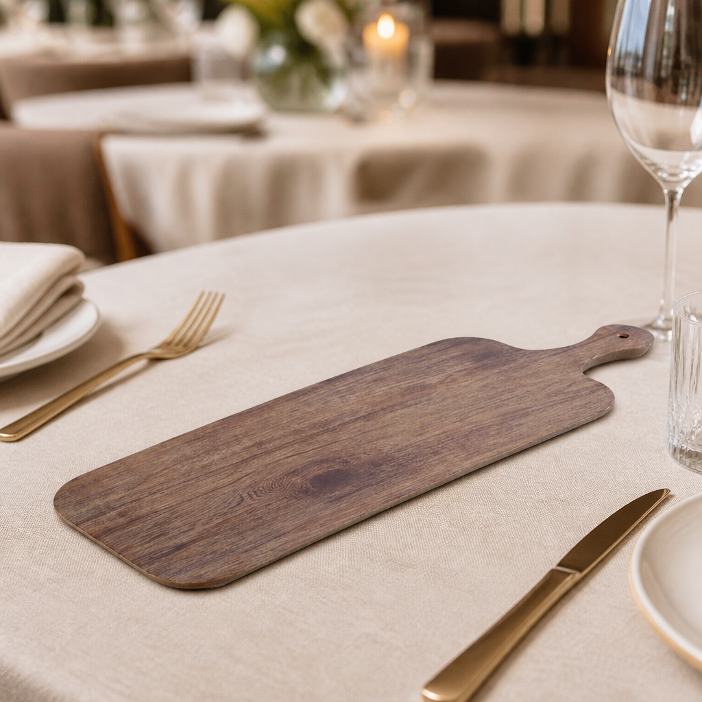 Commercial Melamine Paddle Board 480mm Oak Effect Serving Tray