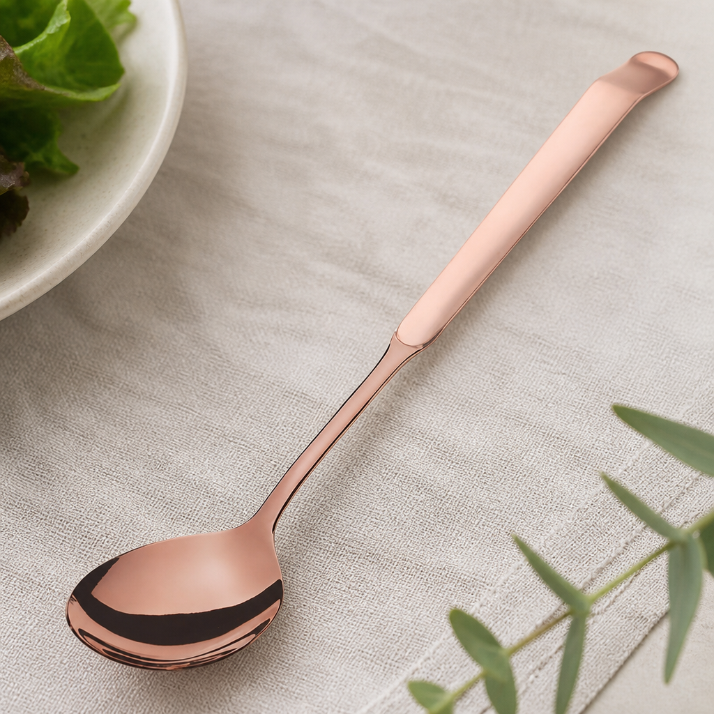 Commercial Small Salad Spoons 6 Pack Stainless Steel