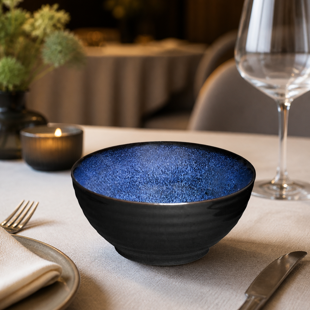 Commercial Stoneware Footed Bowls 4 Pack 205mm Diameter