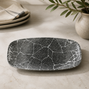 Commercial Oblong Plates 298 x 153mm Kintsugi Quartz Black 12 Pack