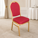 Commercial Stacking Banquet Chairs Red & Gold 4 Pack