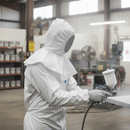 Premium Disposable Hood with Elasticated Face and Neck for Enhanced Protection in Hazardous Environments - One Size, White