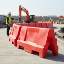 Premium Water Fillable Traffic Barrier - Easy Assembly, Interlocking Design, 1000x400x555MM Dimensions