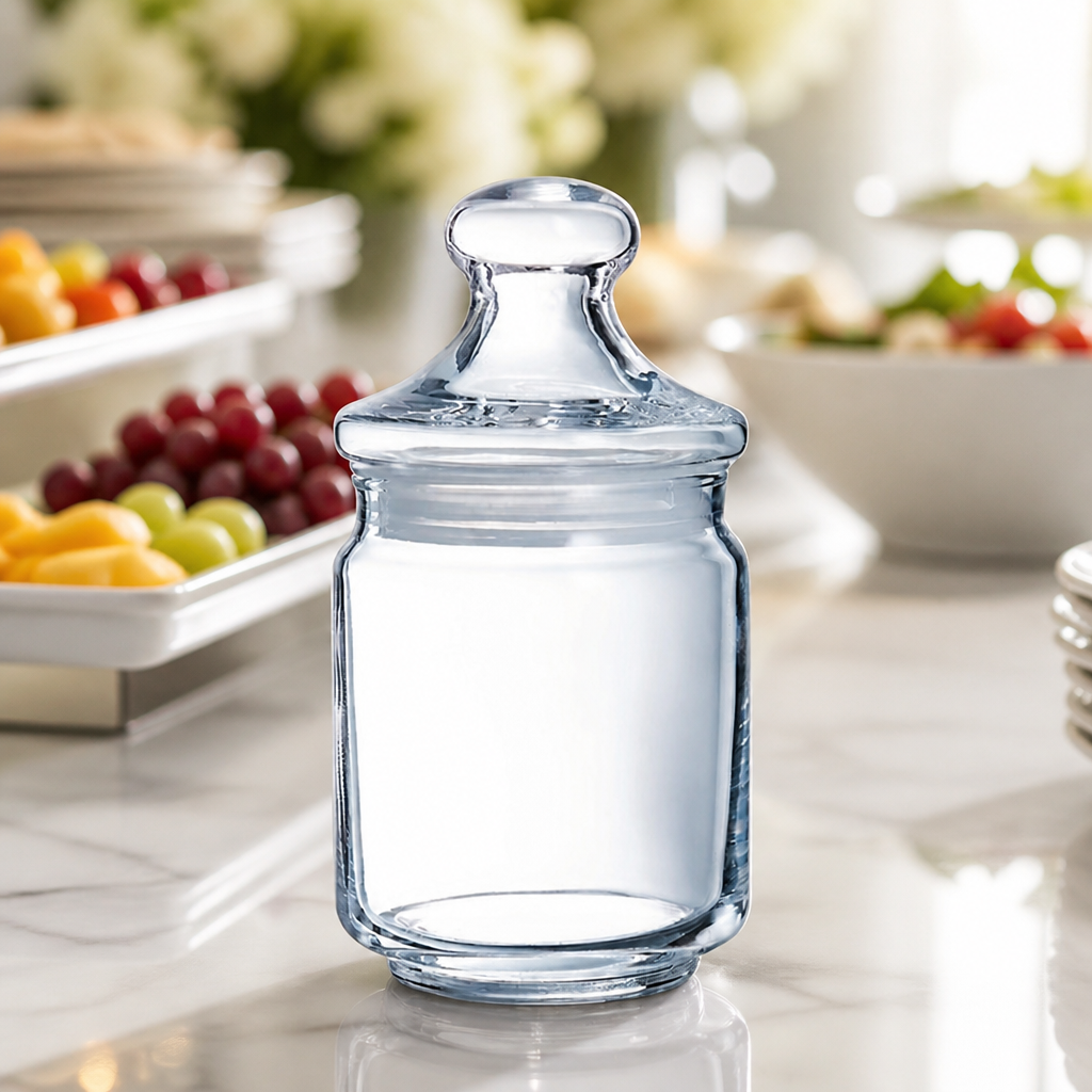 Commercial Biscotti Jars 280ml Glass Storage Jars 6 Pack