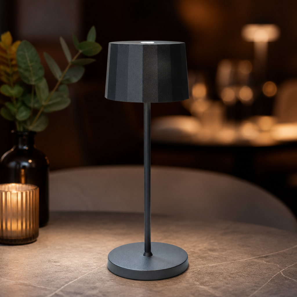 Commercial Rechargeable Table Lights 76x203mm Grey 6 Pack
