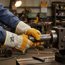 Premium Heavy Duty Canadian Chrome Leather Gold Rigger Gloves for General Handling and Maintenance - EN388 Certified