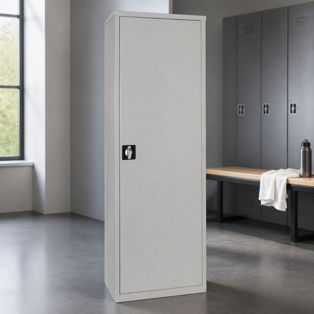 Lockable Clothing Locker Grey 610mm for Staff Rooms