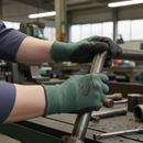Premium Medium Cut Protection Glove with Nitrile Palm Coating for Oily Environments and Heavy Duty Reinforcement