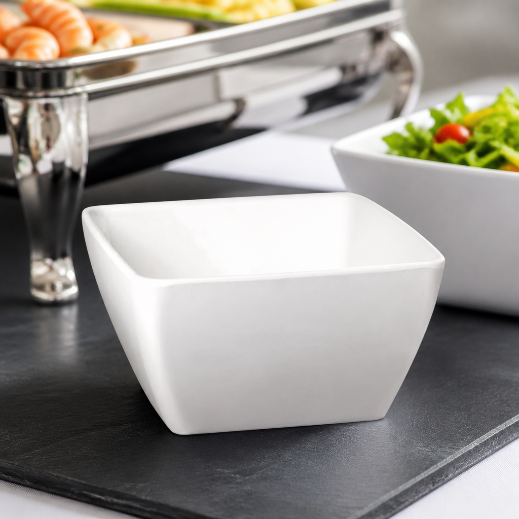 Commercial Melamine Square Bowl 1.5L for Display