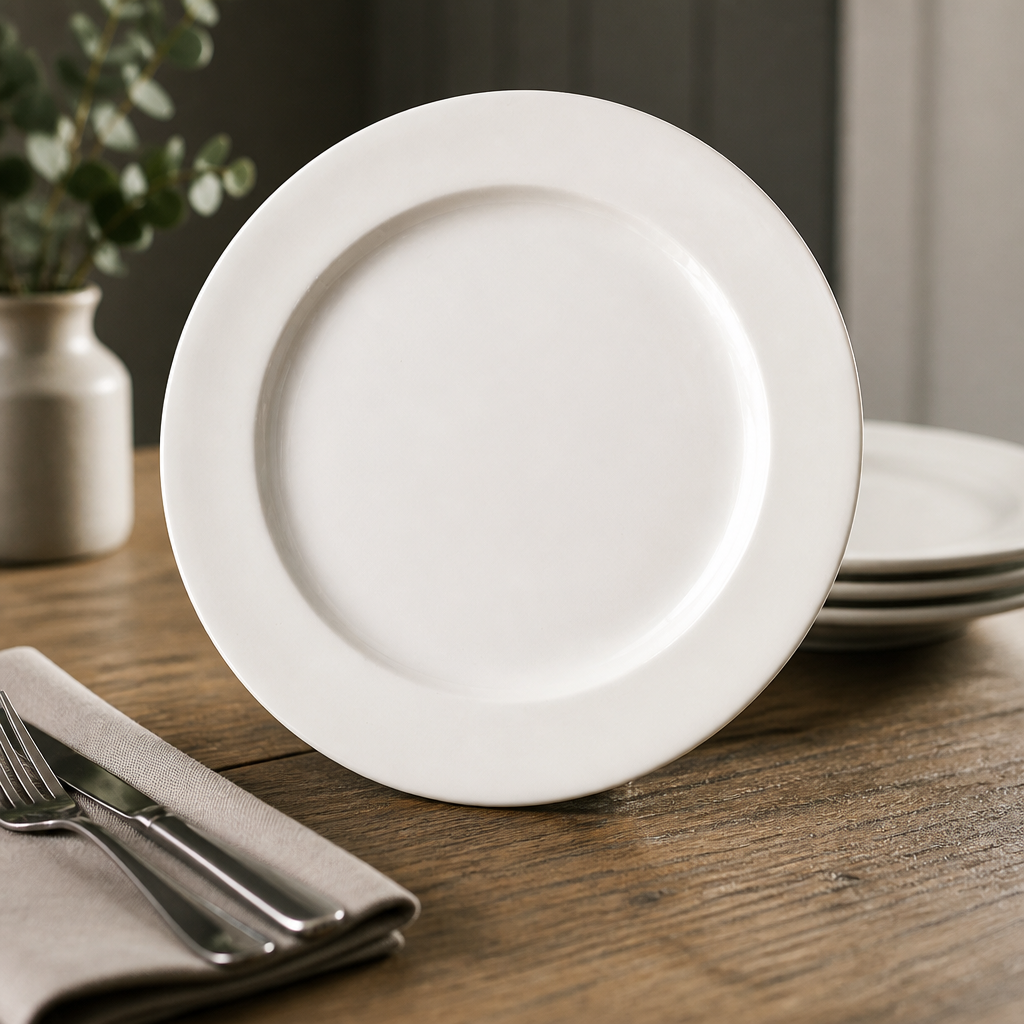 Commercial Bone China Plates 270mm Round 6 Pack