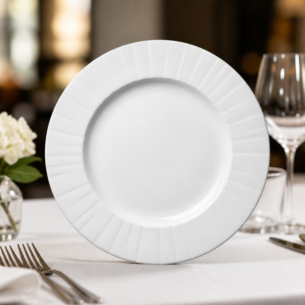 Large Gourmet Plates 285mm Stackable Dinnerware 6 Pack
