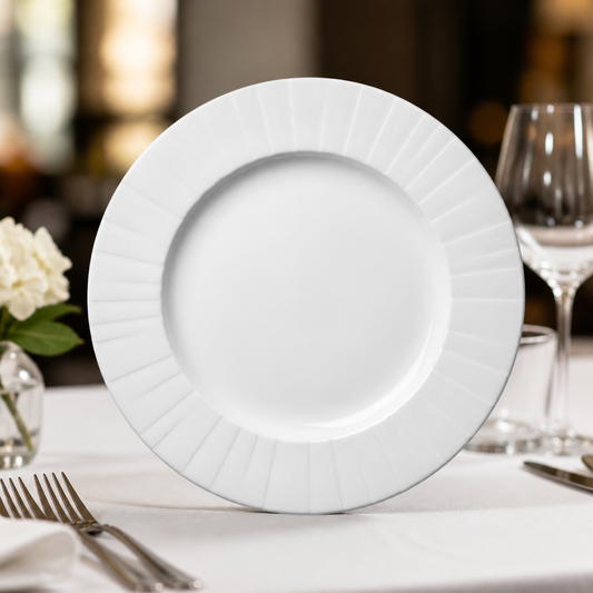 Large Gourmet Plates 285mm Stackable Dinnerware 6 Pack