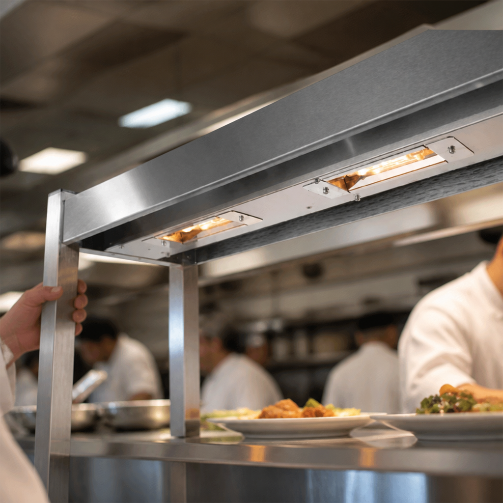 Commercial Single-Tier Heated Overshelf for Hot Cupboards