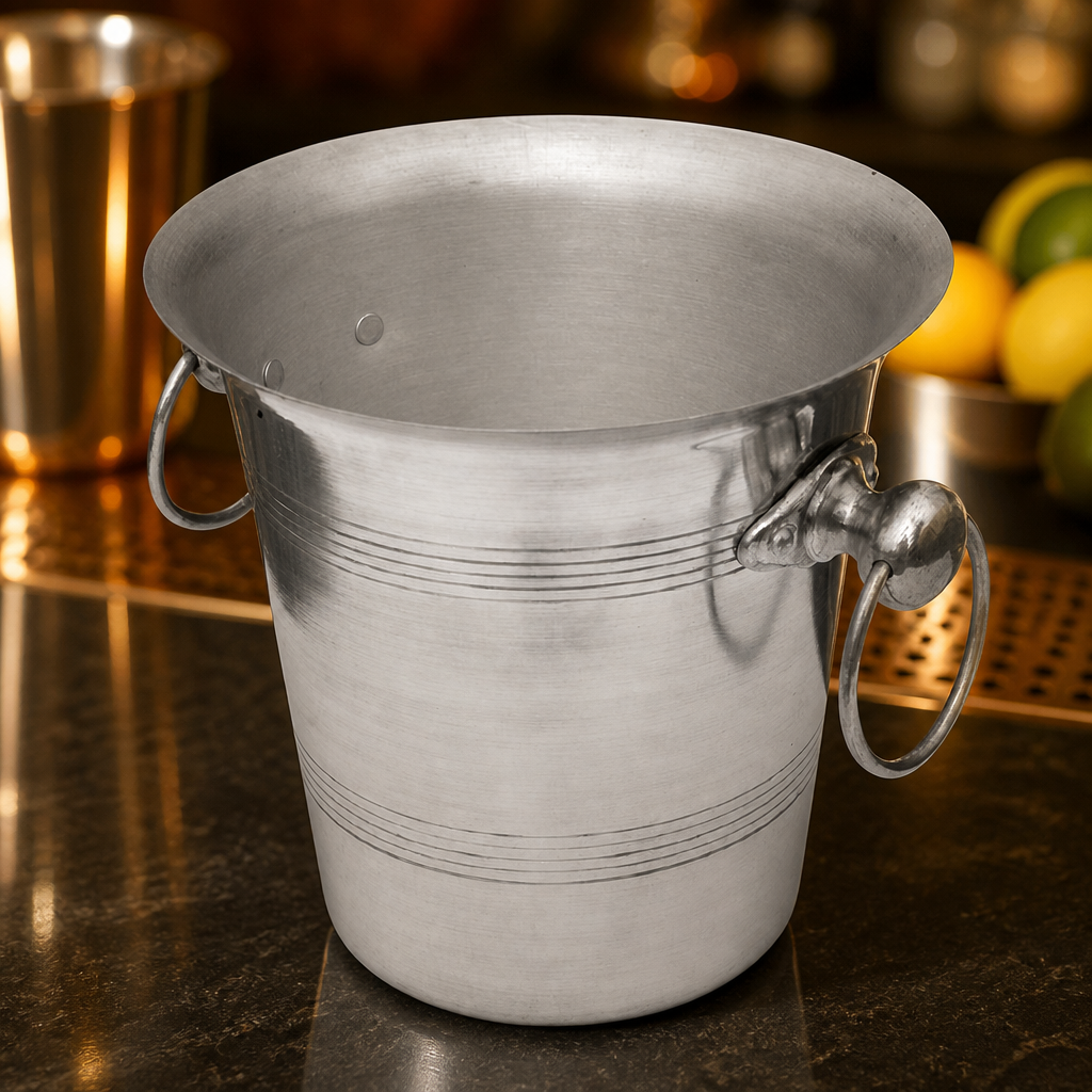 Commercial Aluminium Wine Bucket with Handles 200mm Diameter