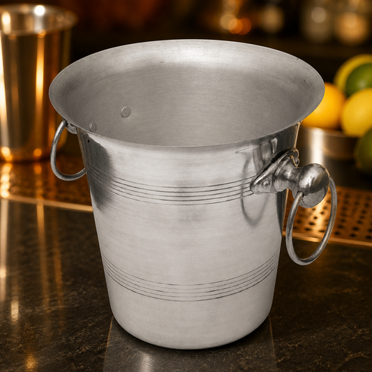Commercial Aluminium Wine Bucket with Handles 200mm Diameter