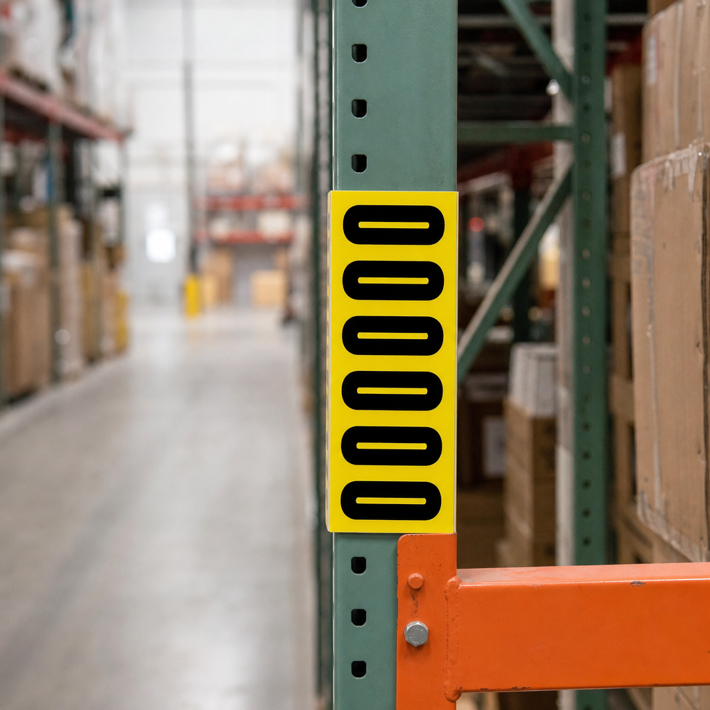 130mm Self Adhesive Number Labels for Aisle Marking