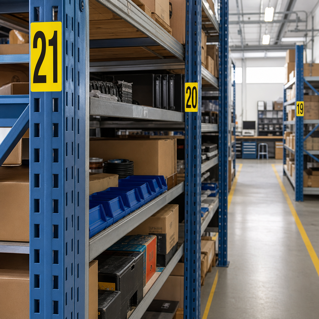 130mm Self Adhesive Number Labels for Aisle Marking
