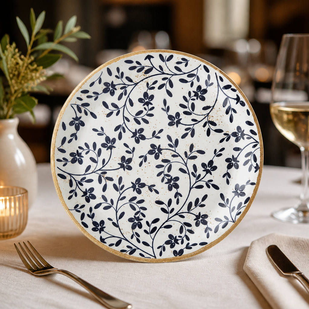 Commercial Coupe Plates 252mm Blue 12 Pack for Catering