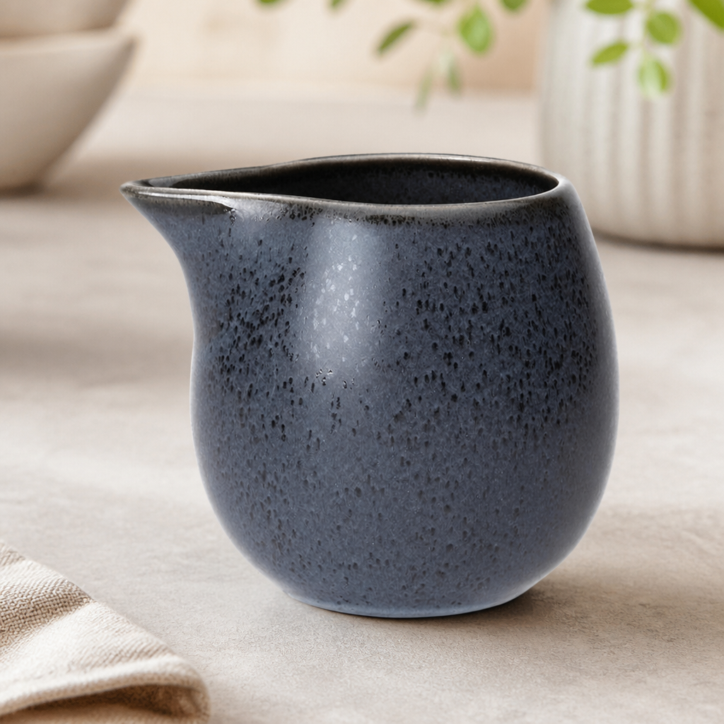 Commercial 170ml Milk Jug Vitrified China Blue - 12 Pack