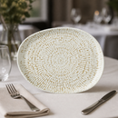 Commercial Oblong Plates 260x200mm Ceramic 6 Pack Taupe