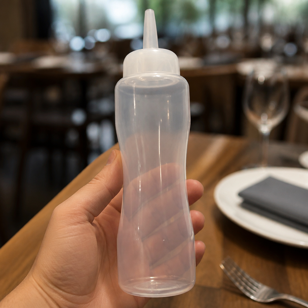 750ml Clear Squeeze Sauce Bottle for commercial use