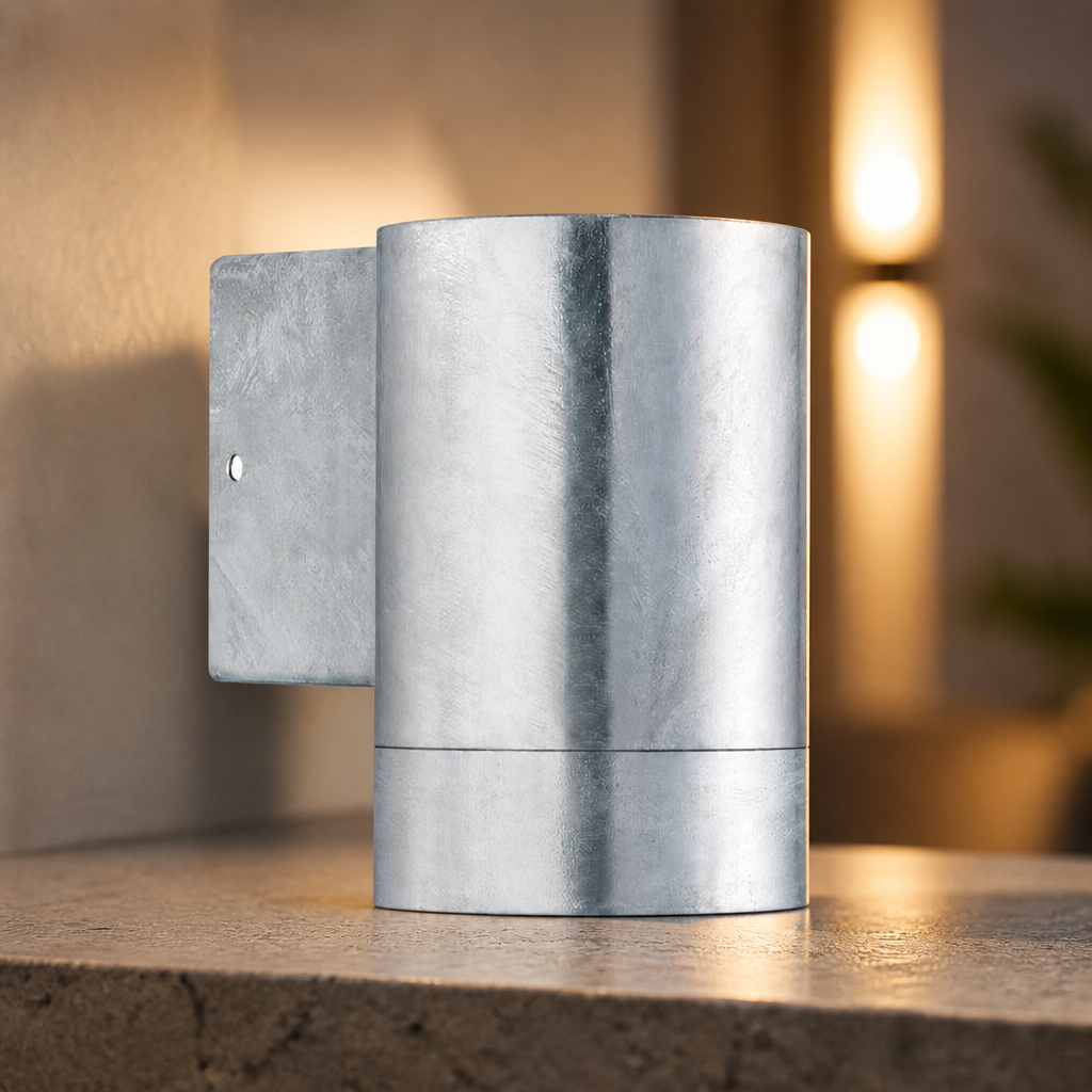 Galvanised Commercial Outdoor Wall Light 125mm Height