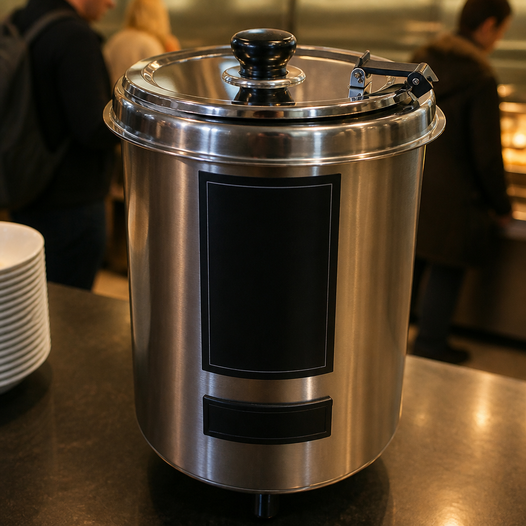 Commercial Soup Kettle 6L Stainless Steel with Variable Heat Control