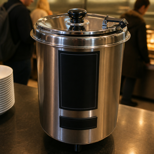 Commercial Soup Kettle 6L Stainless Steel with Variable Heat Control