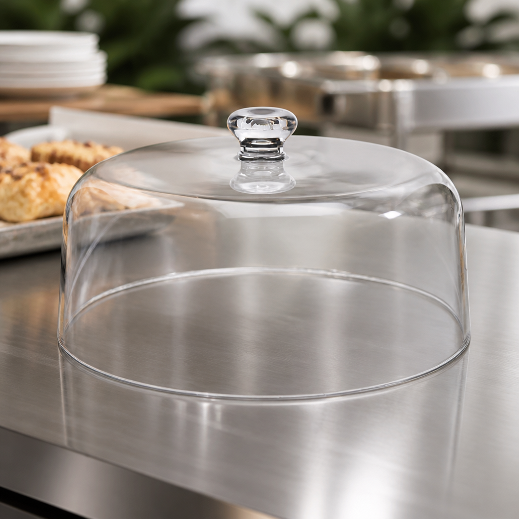 Commercial Cake Dome Cover 280mm Diameter Polycarbonate 6 Pack