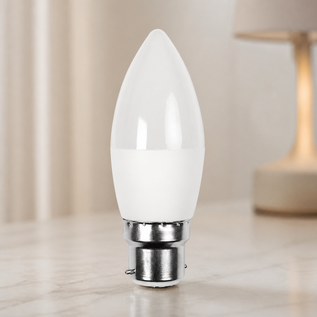 LED Candle Bulbs Bayonet Cap Warm 6W Pack of 10