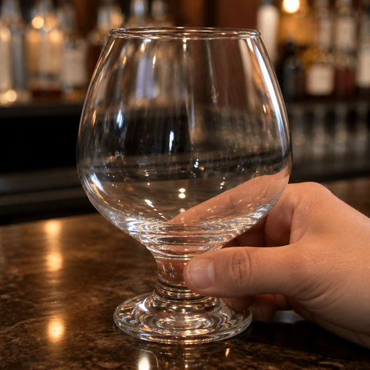 12 pack of 400ml clear commercial brandy glasses