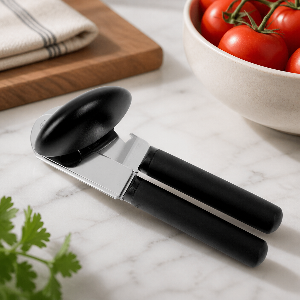 Commercial Can Opener with Stainless Steel Blade and Bottle Opener