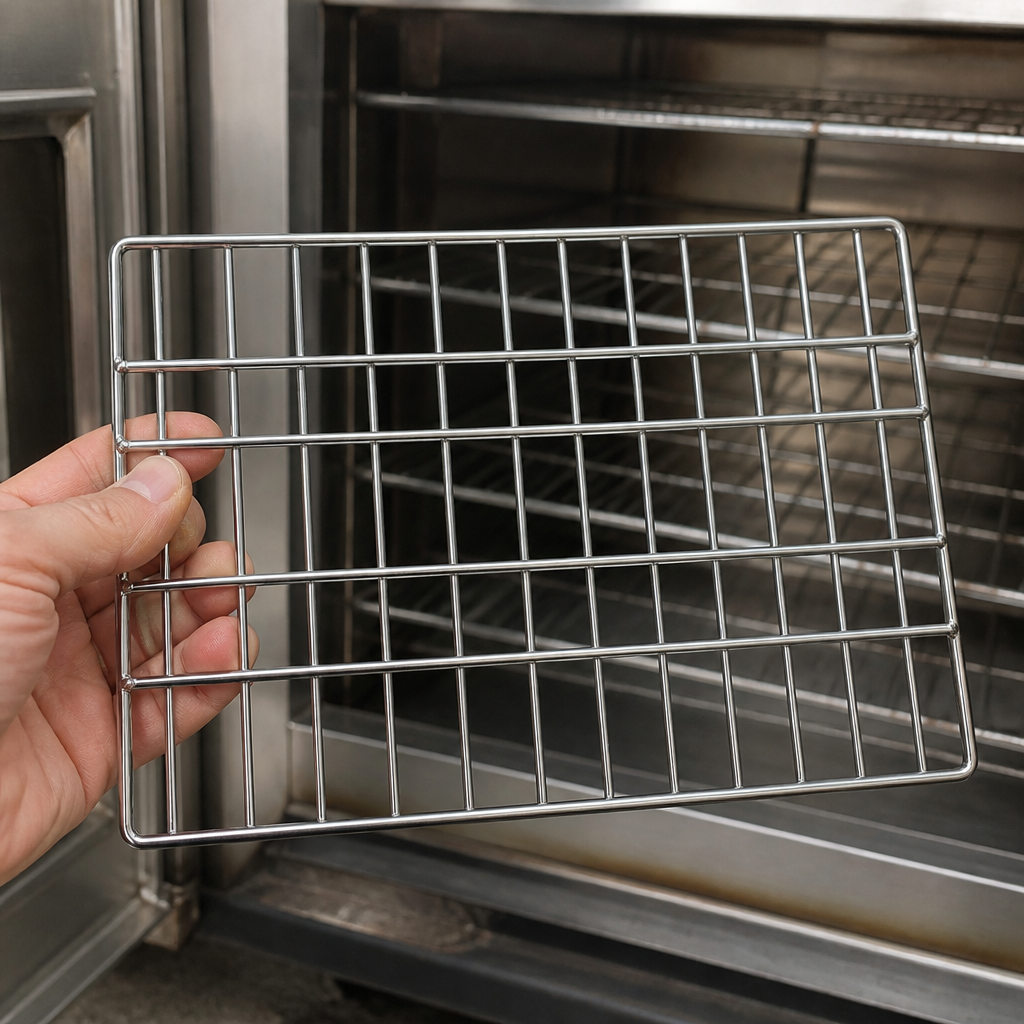 Commercial stainless steel rack for pie cabinet, 430mm wide