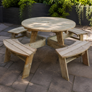 6.5ft Commercial Wooden Picnic Table for Outdoor Dining