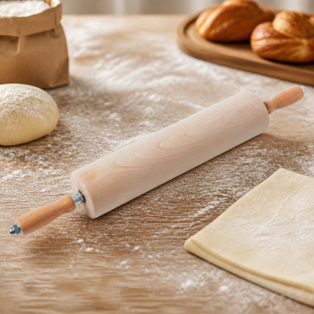 Commercial Wooden Rolling Pin 680mm for baking and cooking