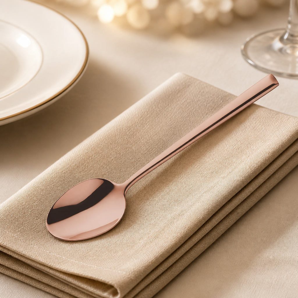 Copper Dessert Spoons 12 Pack modern tableware cutlery set