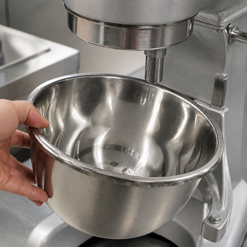 5L Commercial Planetary Mixer Replacement Bowl in stainless steel