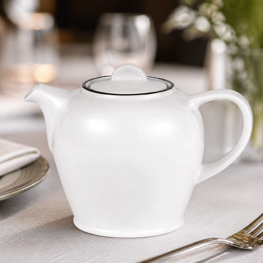 Set of 6 Mono 495ml Fine China Coffee Pots