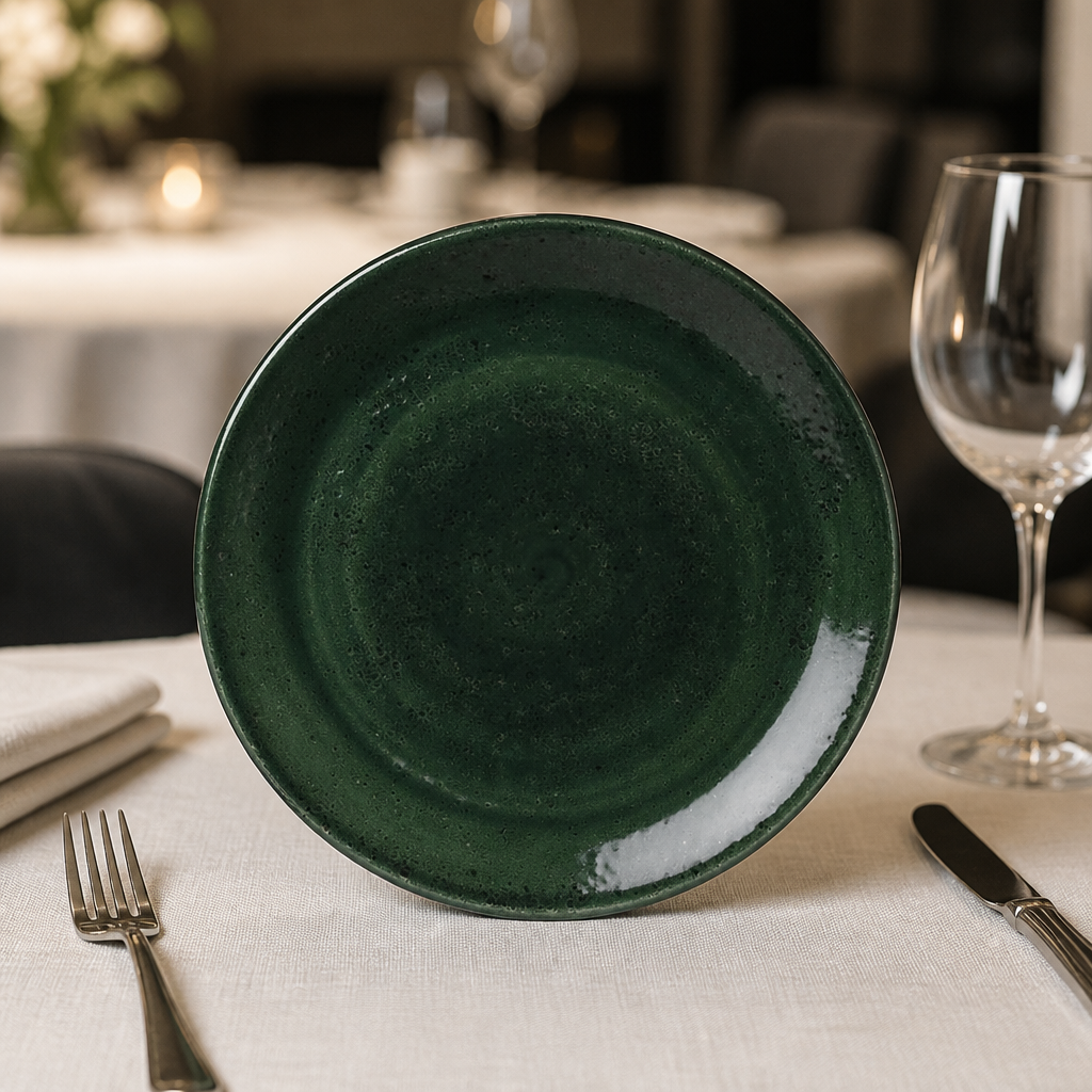Set of 12 Commercial Coupe Plates Burnt Emerald 230mm