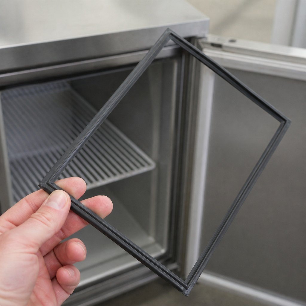Commercial under counter fridge door 504mm high PVC