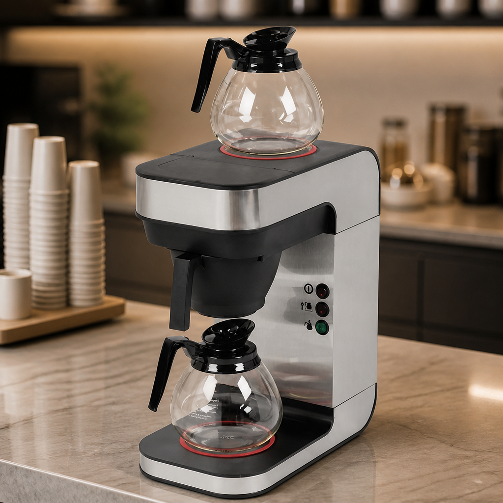 Commercial Filter Coffee Machine 1.8L Capacity Stainless Steel