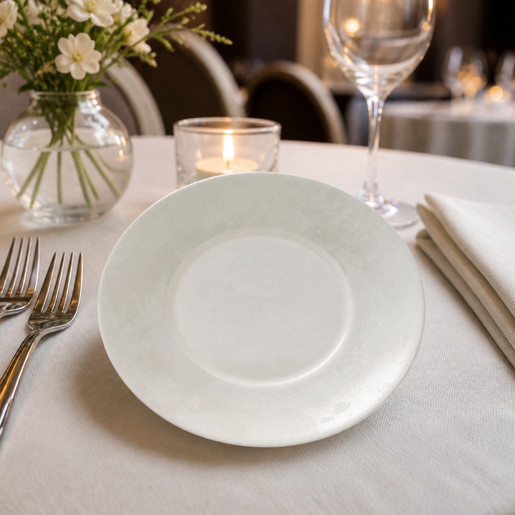 Crushed Velvet Saucers Set for Commercial Catering 6 Pack